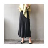 艶がオシャレに仕立ててくれるサテン風ロングスカート ロング丈 ストレート | maison de LATIR | 詳細画像3