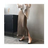 艶がオシャレに仕立ててくれるサテン風ロングスカート ロング丈 ストレート | maison de LATIR | 詳細画像6