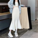 女性らしさ引き立てるフィッシュテールミディ丈スカート フィット ボトム | maison de LATIR | 詳細画像2