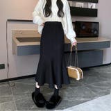 女性らしさ引き立てるフィッシュテールミディ丈スカート フィット ボトム | maison de LATIR | 詳細画像4