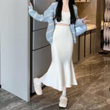 女性らしさ引き立てるフィッシュテールミディ丈スカート フィット ボトム | maison de LATIR | 詳細画像6