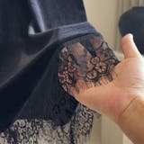 装いがやさしく華やぐレイヤード調ベロアレースロングスカートオフィスカジュアル ロ… | maison de LATIR | 詳細画像6 