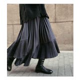 大胆なシルエットが華やかなランダムプリーツロングスカート 大人 上品 | maison de LATIR | 詳細画像4