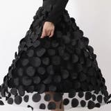 華やか＆軽やかなドットモチーフシフォンスカート ロング 裏地付き | maison de LATIR | 詳細画像2 