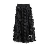 華やか＆軽やかなドットモチーフシフォンスカート ロング 裏地付き | maison de LATIR | 詳細画像7 