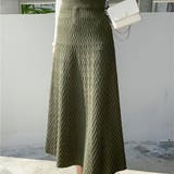カーキ | ハイウエストニットロングスカート スカート ロングスカート | maison de LATIR