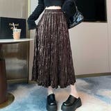 ブラウン | 歩くたびにふんわり揺れるマキシスカート ボトム スカート | maison de LATIR