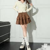 冬の毎日を彩る、大人可愛いコーデュロイティアードミニスカート フリルミニスカート | maison de LATIR | 詳細画像8 