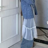 重ねるだけで、やさしいニュアンスをプラスするシアー素材レースラップスカート ボト… | maison de LATIR | 詳細画像3