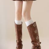 ひざ下丈（ブラック×ホワイト） | 2個セット ミニボトムになじむニーハイソックス ソックス | maison de LATIR