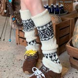 ほっこりあったかノルティック柄ニットレッグウォーマー ルーズソックス | maison de LATIR | 詳細画像3