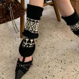 ほっこりあったかノルティック柄ニットレッグウォーマー ルーズソックス | maison de LATIR | 詳細画像5