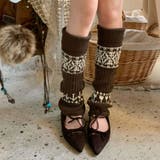 ほっこりあったかノルティック柄ニットレッグウォーマー ルーズソックス | maison de LATIR | 詳細画像6