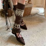 ほっこりあったかノルティック柄ニットレッグウォーマー ルーズソックス | maison de LATIR | 詳細画像7