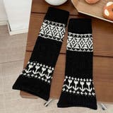 ほっこりあったかノルティック柄ニットレッグウォーマー ルーズソックス | maison de LATIR | 詳細画像9