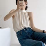 軽やかな着心地のホルターネックブラウス オフィス トップス | maison de LATIR | 詳細画像7 