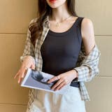 幅広いコーデに大活躍のストレッチタンクトップ ノースリーブ アメリカンスリーブ | maison de LATIR | 詳細画像3