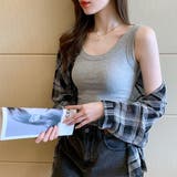 幅広いコーデに大活躍のストレッチタンクトップ ノースリーブ アメリカンスリーブ | maison de LATIR | 詳細画像6