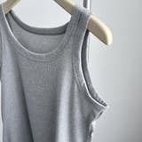 幅広いコーデに大活躍のストレッチタンクトップ ノースリーブ アメリカンスリーブ | maison de LATIR | 詳細画像10