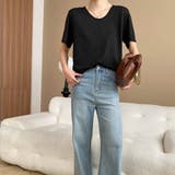 大人デイリースタイルを引き立てる半袖Tシャツ ラウンドネック ロング丈 | maison de LATIR | 詳細画像4 