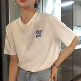 旬な大人カジュアル半袖ロゴTシャツ プルオーバー トップス | maison de LATIR | 詳細画像2 