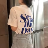 旬な大人カジュアル半袖ロゴTシャツ プルオーバー トップス | maison de LATIR | 詳細画像3 