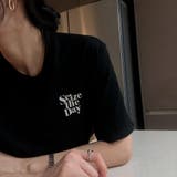 旬な大人カジュアル半袖ロゴTシャツ プルオーバー トップス | maison de LATIR | 詳細画像5 