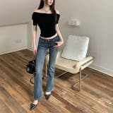 ドレーブで魅せるセクシーなオフショルダ半袖トップス プルオーバー ミニ丈 | maison de LATIR | 詳細画像8 