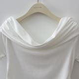 ドレーブで魅せるセクシーなオフショルダ半袖トップス プルオーバー ミニ丈 | maison de LATIR | 詳細画像12 