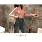 リブニット長袖 Vネック 無地 | maison de LATIR | 詳細画像8