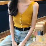 tシャツ 無地 vネックvネックノースリーブ | maison de LATIR | 詳細画像1