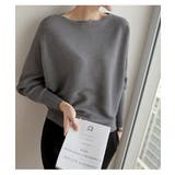 冬即戦力 ボリューム袖ボートネック極上ドルマンニットトップス ゆったり軽量 | maison de LATIR | 詳細画像2 