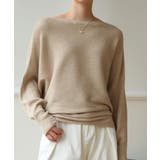 冬即戦力 ボリューム袖ボートネック極上ドルマンニットトップス ゆったり軽量 | maison de LATIR | 詳細画像32 