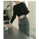 冬即戦力 ボリューム袖ボートネック極上ドルマンニットトップス ゆったり軽量 | maison de LATIR | 詳細画像8 