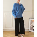 冬即戦力 ボリューム袖ボートネック極上ドルマンニットトップス ゆったり軽量 | maison de LATIR | 詳細画像53 