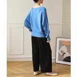 冬即戦力 ボリューム袖ボートネック極上ドルマンニットトップス ゆったり軽量 | maison de LATIR | 詳細画像57 