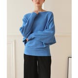 冬即戦力 ボリューム袖ボートネック極上ドルマンニットトップス ゆったり軽量 | maison de LATIR | 詳細画像60 