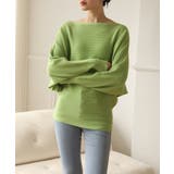 冬即戦力 ボリューム袖ボートネック極上ドルマンニットトップス ゆったり軽量 | maison de LATIR | 詳細画像47 