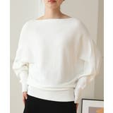 冬即戦力 ボリューム袖ボートネック極上ドルマンニットトップス ゆったり軽量 | maison de LATIR | 詳細画像41 