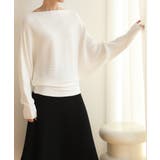 冬即戦力 ボリューム袖ボートネック極上ドルマンニットトップス ゆったり軽量 | maison de LATIR | 詳細画像42 