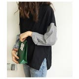 レイヤード風異素材スウェットブラウス レディース 重ね着風 | maison de LATIR | 詳細画像5