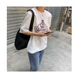 ヴィンテージ風なロゴプリントがTシャツ 半袖 カジュアル韓国ファッション | maison de LATIR | 詳細画像4