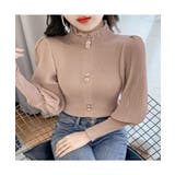 パフスリーブが上品なハイネックセーター 薄手 ふんわり | maison de LATIR | 詳細画像7 