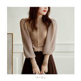 パフスリーブが上品なハイネックセーター 薄手 ふんわり | maison de LATIR | 詳細画像16 