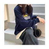 ビッグシルエット カレッジロゴプルオーバースウェット | maison de LATIR | 詳細画像3