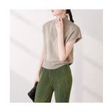 シンプルなデザインが上品なフレンチスリーブハイネックニットトップス モックネック | maison de LATIR | 詳細画像8 