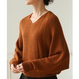 透かし編みデザインが大人可愛いVネックドルマンニット セーター トップス | maison de LATIR | 詳細画像27