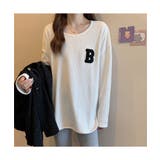 カジュアル感が可愛いワッフル地長袖トップス Tシャツ スリット | maison de LATIR | 詳細画像5 