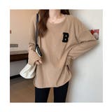 カジュアル感が可愛いワッフル地長袖トップス Tシャツ スリット | maison de LATIR | 詳細画像10 