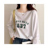 ラフ感が可愛いフロントプリント長袖Tシャツ | maison de LATIR | 詳細画像8